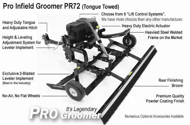 PR72 Pro Infield Groomer Tongue Towed 2023
