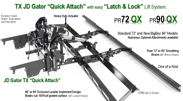Quick Attach PR72-QX, PR90-QX Pro Infield Groomers
